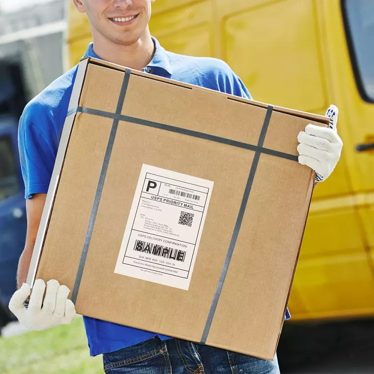 Fabrikpreis, selbstklebendes Frachtbrief-Logistiketikett in Sondergröße, A6-Thermoetikettenaufkleber-Papierrolle