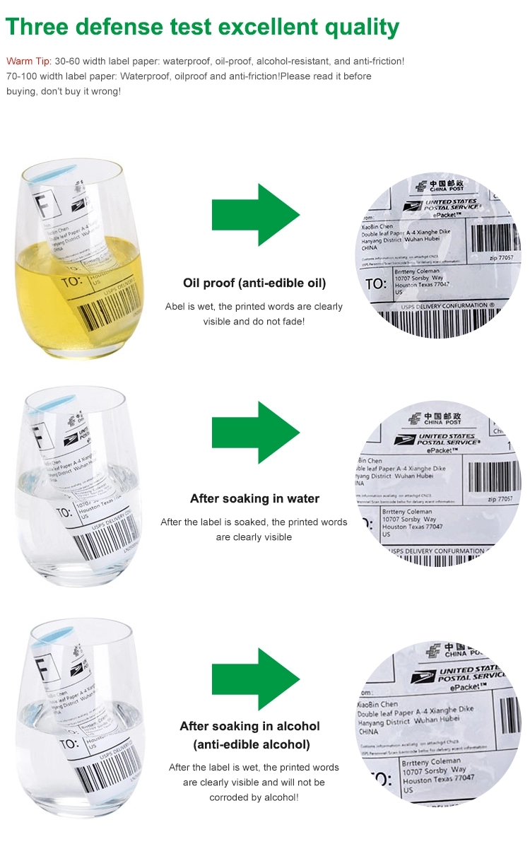 Fabrikpreis, selbstklebendes Frachtbrief-Logistiketikett in Sondergröße, A6-Thermoetikettenaufkleber-Papierrolle