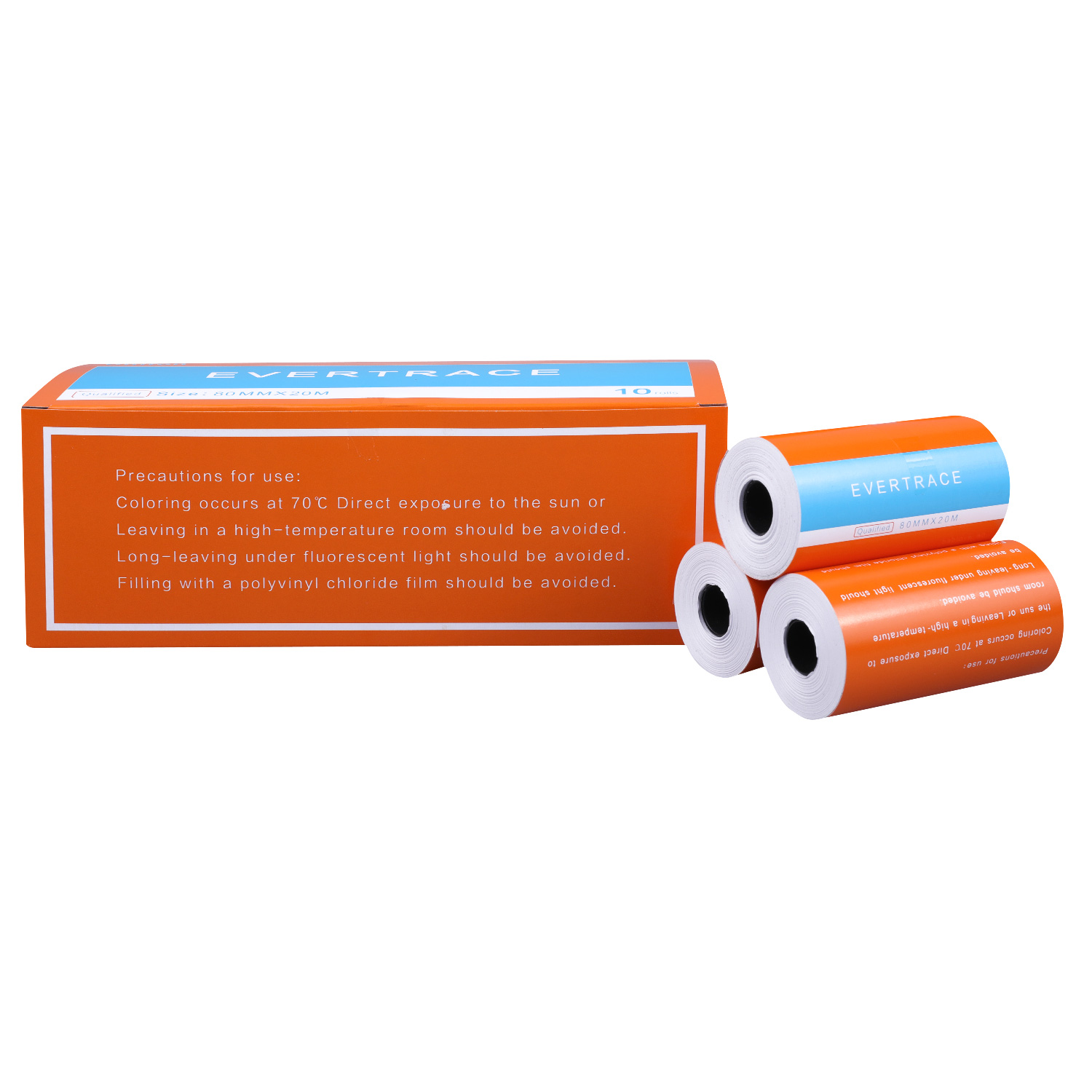 Thermopapierrolle mit rotem Gitter, EKG-Druck, direkt ab Werk