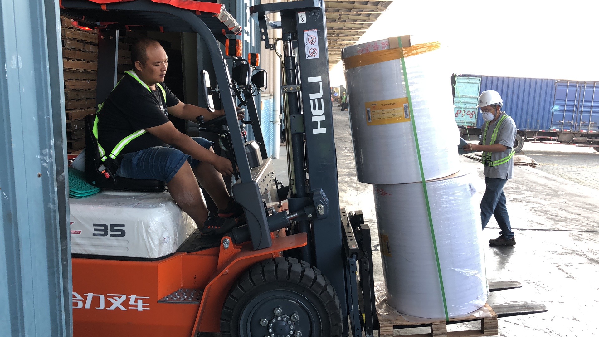 Roh-Thermo-Jumbo-Papierrolle in Sondergröße